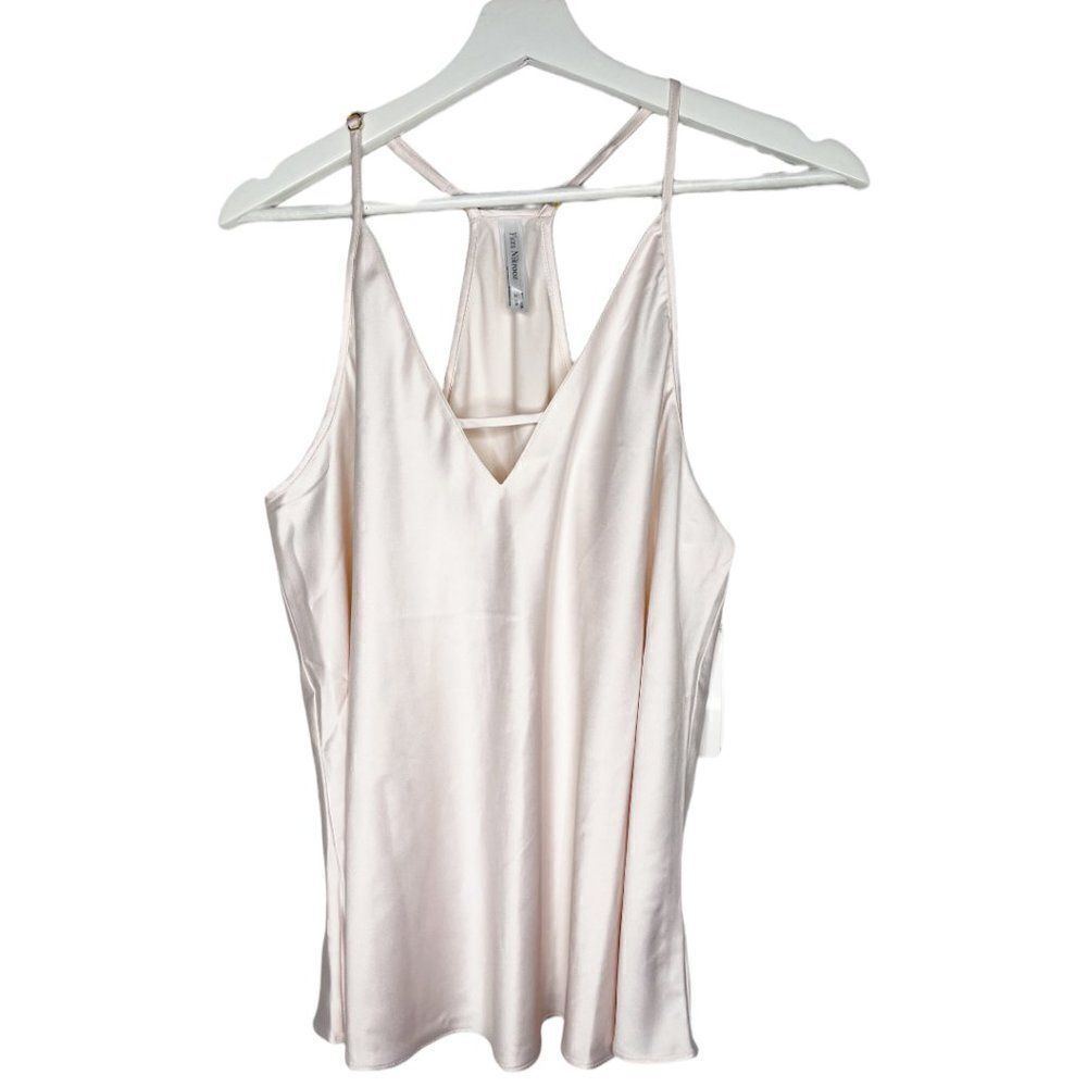 FLORA NIKROOZ Victoria Pink Satin Camisole 